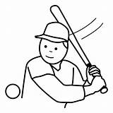 Beisbol Pintar Batear sketch template