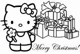 Kitty Hello Coloring Pages Christmas Kids Printable Sheets Print sketch template