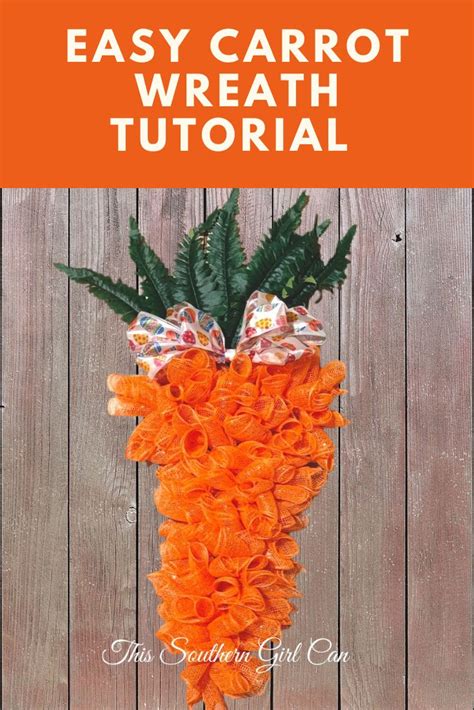 dollar tree carrot wreath tutorial   wreath