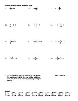 wonderful  step equations worksheet  holt algebra  solving