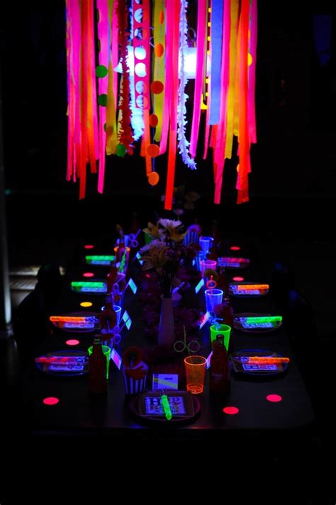 kara s party ideas neon glow in the dark teen birthday