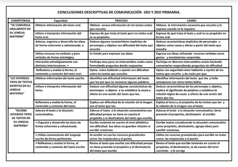 ejemplos de conclusiones descriptivas para tercer grado de primaria