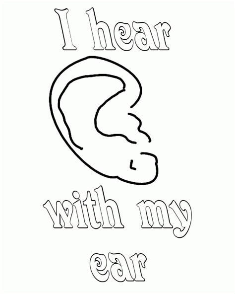 listening ears page coloring pages
