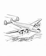 Coloring Pages Airplane Airplanes Planes Kids Sheets Printable Trains Aircraft Automobiles Vehicle Print Activity Adults Ships Boats Cars Constellation Jets sketch template