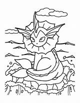Vaporeon Pokemon sketch template