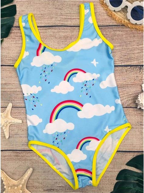 custom printing cartoon polyester o neck beach bikini for girls high