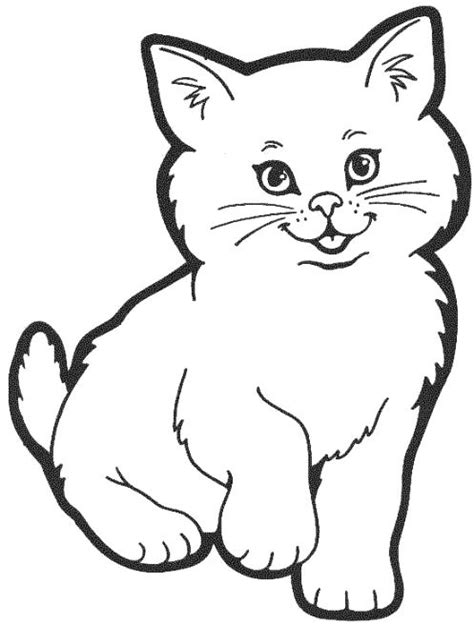 pin   cute cat coloring pages