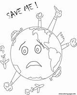 Coloring Save Earth Pages Printable sketch template