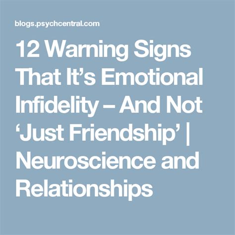 warning signs   emotional infidelity