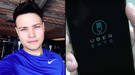 uber eats driver caught touching himself in car after food delivery in