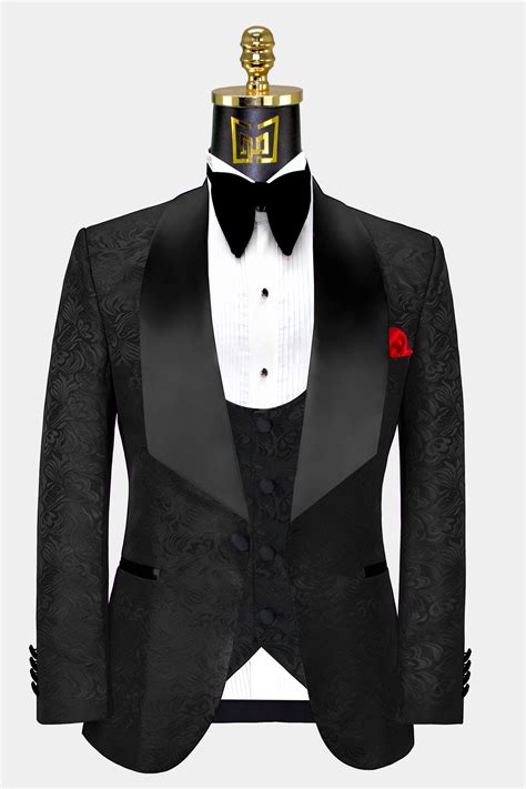 black tuxedo suit  pieces gentlemans guru