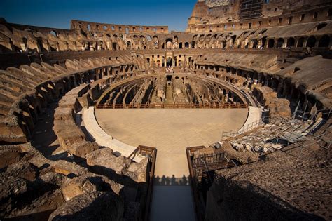 colosseum arena floor prison  st peter   rome tourist journey