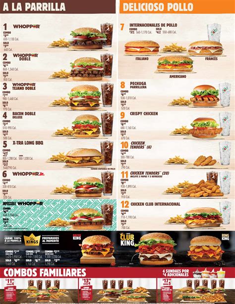 menu de delivery bk el senorial burger king puerto rico