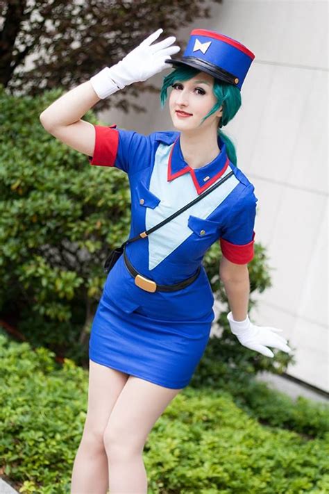 cosplayer butterfly dreams character officer jenny from pokemon cosplay cosplay2016 anime