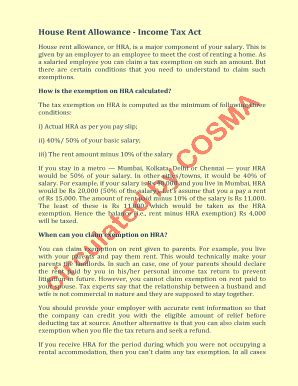 fillable  house rent allowance income tax act fax email print