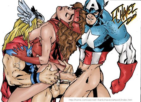 Captain America And Thor Fuck Scarlet Witch Avengers Group Sex Sorted