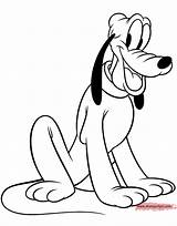Pluto Coloring Pages Disneyclips Sitting sketch template