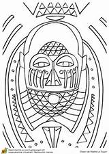 Coloriage Africain Afrique Masque Coloriages Maternelle Mask Silence Pages Africains Colorier Les Masques sketch template