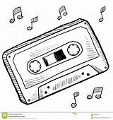 Cassette Tape Drawing Clipart Music Drawings Tapes Doodle Easy Audio Record Clipground Pencil Vector Pixshark Notes Cliparts Graffiti sketch template