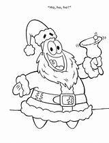 Coloring Christmas Pages Spongebob sketch template