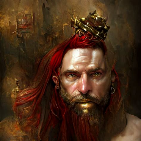 king   red hair king dom  golden lips  rehamalo