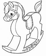 Coloring Pages Horse Christmas Rocking Toy Toys Animal Kids Printable Print Sweet Color Gift Ride Book Honkingdonkey Chair Fun Play sketch template