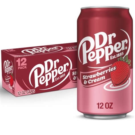 Dr Pepper® Strawberries And Cream Soda Cans 12 Pk 12 Fl Oz Frys