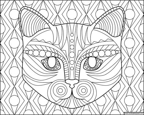 cat coloring page pattern coloring pages coloring pages  print