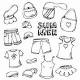 Coloring Clothes Pages Summer Cloth sketch template