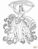 Scheherazade Flamenco Baile Dancers Tegninger Supercoloring Ballet Drukuj Kategorier sketch template