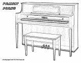Coloring Piano Instrument Musical Yescoloring Mighty Upright Keyboard Pages sketch template