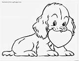 Coloring Pages Animal Dog Puppy Cute Valentine Valentines Dogs Hearts Printable Disney Drawing Puppies Cartoon Heart Girls Realistic Colouring Color sketch template