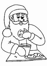 Coloring Santa Cookies Pages Eating Cooking Milk Cookie Christmas Cliparts Clipart Print Popular Helper Homeschool Sheet Coloringhome Favorites Add sketch template
