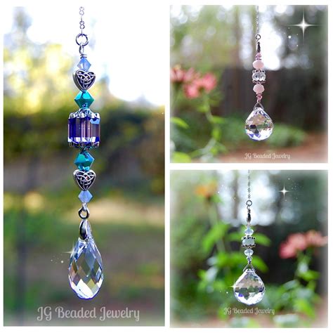 jg beaded jewelry hanging prism crystal suncatchers