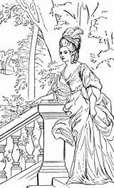 Duquesa Duchess Dibujo Supercoloring Rococo Depuis Princesse sketch template