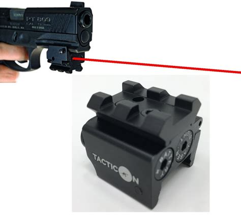 tacticon laser sight rifle handgun weaver  picatinny rail red dot lazer sight pistol