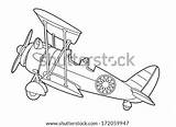 Coloring Pages Snoopy Baron Red Biplane Template Illustration sketch template