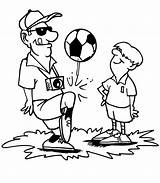 Soccer Kicking Ball Coloring Clipart Boy Pages Library sketch template