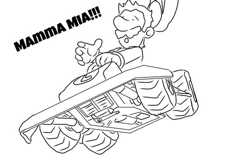 mario kart  coloring pages imagui
