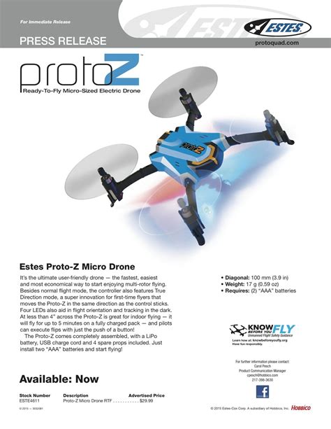 estes proto  beginner friendly micro drone liverccom rc car news pictures