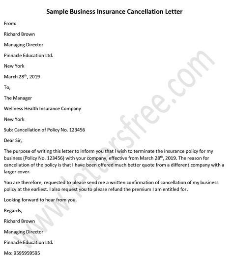 plan termination letter sample official letter