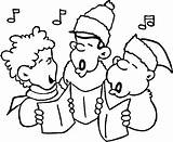 Coloring Carolers Singing Pages Little Printable Kids Carol Sing Singers Children Christmas Clipart Drawing People Color Jingle Colorings sketch template