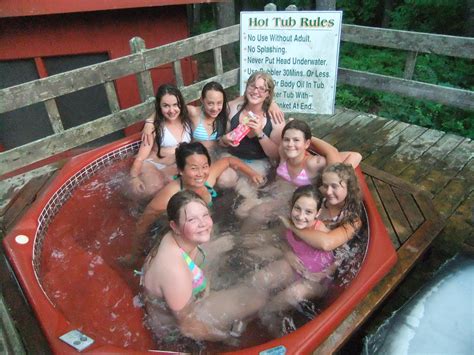 Hot Tub Here Is A Cabin Group Enjoying Their Time