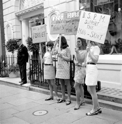 pictures of london girls protesting for mini skirts in 1966