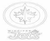 Coloring Pages Hockey Nhl Logo Sport Jets Printable Winnipeg Detroit Wings Red Book Info sketch template