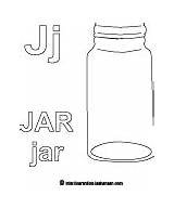 Jar Coloring Letter Alphabet Leehansen Parenting Pages Pre sketch template