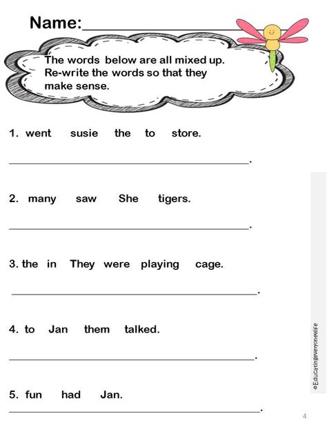 language arts worksheets  grade language arts worksheets