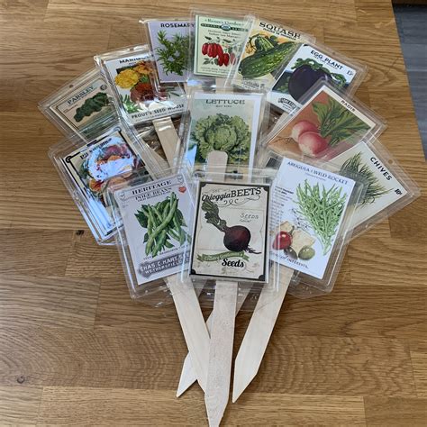 plant id markers vintage seed packets garden seeds packets seed packets