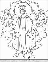 Mysteries Rosary Coronation sketch template