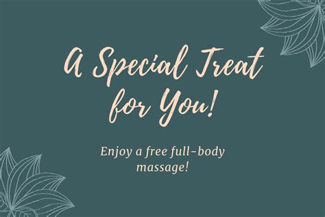 custom printable massage gift certificate templates canva